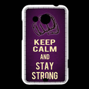 Coque HTC Desire 200 Keep Calm and Stay strong Violet