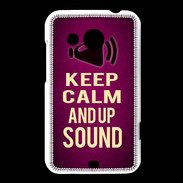 Coque HTC Desire 200 Keep Calm and Up Sound Rose