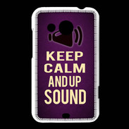 Coque HTC Desire 200 Keep Calm and Up Sound Violet