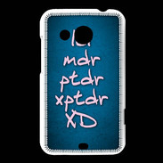 Coque HTC Desire 200 LOL MDR bleu ZG