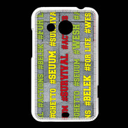 Coque HTC Desire 200 Wesh Vert Jaune