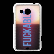 Coque HTC Desire 200 Fuckable bleu ZG