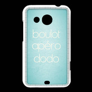 Coque HTC Desire 200 Boulot Apéro Dodo Turquoise ZG