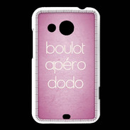 Coque HTC Desire 200 Boulot Apéro Dodo Rose ZG