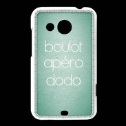 Coque HTC Desire 200 Boulot Apéro Dodo Vert ZG