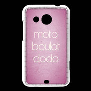 Coque HTC Desire 200 Moto Boulot Dodo rose ZG