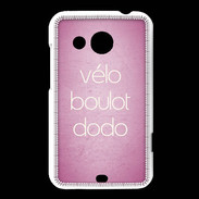 Coque HTC Desire 200 Vélo Boulot Dodo Rose ZG