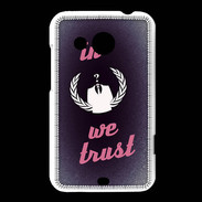 Coque HTC Desire 200 In anonymous We trust Rouge ZG