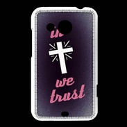 Coque HTC Desire 200 In Christ We trust Rouge ZG