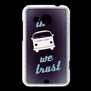 Coque HTC Desire 200 In Combi We trust Bleu ZG