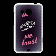 Coque HTC Desire 200 In Gamble We trust Rouge ZG