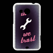 Coque HTC Desire 200 In Mecanic We trust Rouge ZG