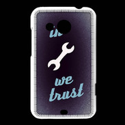 Coque HTC Desire 200 In Mecanic We trust Bleu ZG