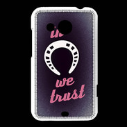 Coque HTC Desire 200 In Luck We trust Rouge ZG