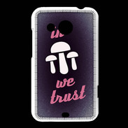 Coque HTC Desire 200 In Mushrooms We trust Rouge ZG