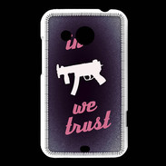 Coque HTC Desire 200 In Uzi We trust Rouge ZG