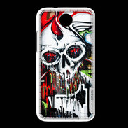 Coque HTC Desire 300 Tête de mort Graffiti couleur