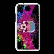 Coque HTC Desire 300 Tête de mort design et colorée