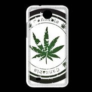 Coque HTC Desire 300 Grunge stamp with marijuana leaf