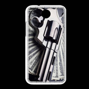 Coque HTC Desire 300 Arme et Dollars