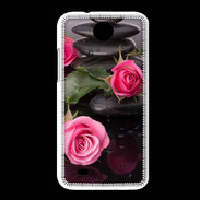 Coque HTC Desire 300 Rose et Galet Zen