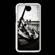 Coque HTC Desire 300 Ancre en noir et blanc
