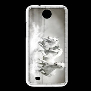 Coque HTC Desire 300 Chevaux blancs