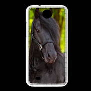 Coque HTC Desire 300 Portrait de cheval noir 10