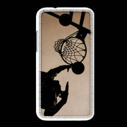 Coque HTC Desire 300 Basket en noir et blanc