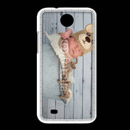 Coque HTC Desire 300 Bébé nounours dormant dans une bassine