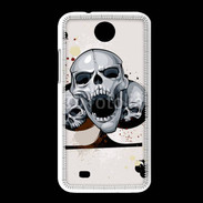 Coque HTC Desire 300 Carte tête de mort trèfle