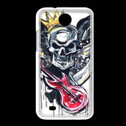 Coque HTC Desire 300 Tête de mort et guitare