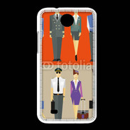 Coque HTC Desire 300 Commandant de bord et hôtesse de l'air 2