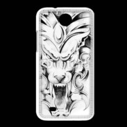 Coque HTC Desire 300 visage de gargouille en dessin 25