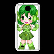 Coque HTC Desire 300 Chibi style illustration of a super-heroine 26