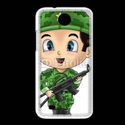 Coque HTC Desire 300 Cute cartoon illustration of a soldier