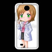 Coque HTC Desire 300 Cute cartoon illustration of a waiter