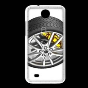 Coque HTC Desire 300 Pneu complet étrier jaune