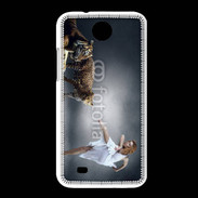 Coque HTC Desire 300 Danseuse avec tigre