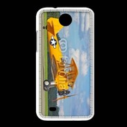 Coque HTC Desire 300 Avio Biplan jaune