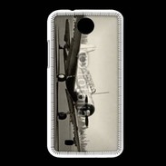 Coque HTC Desire 300 Avion T6 noir et blanc