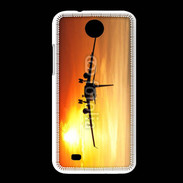 Coque HTC Desire 300 Avion de ligne et couché de soleil