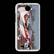 Coque HTC Desire 300 Biplan rouge et blanc 10