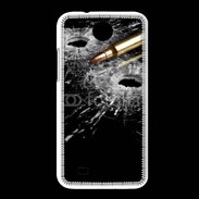 Coque HTC Desire 300 Impacte de balle dans une vitre