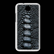 Coque HTC Desire 300 Effet crocodile noir