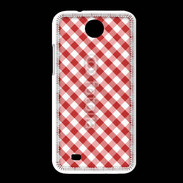 Coque HTC Desire 300 Vichy rouge et blanc 2