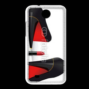Coque HTC Desire 300 Escarpins et tube de rouge à lèvres
