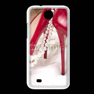 Coque HTC Desire 300 Escarpins rouges et perles