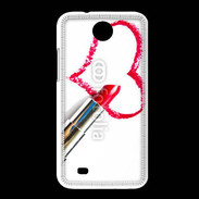 Coque HTC Desire 300 Coeur avec rouge à lèvres