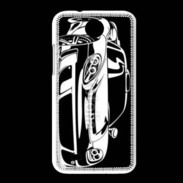 Coque HTC Desire 300 Illustration voiture de sport en noir et blanc
